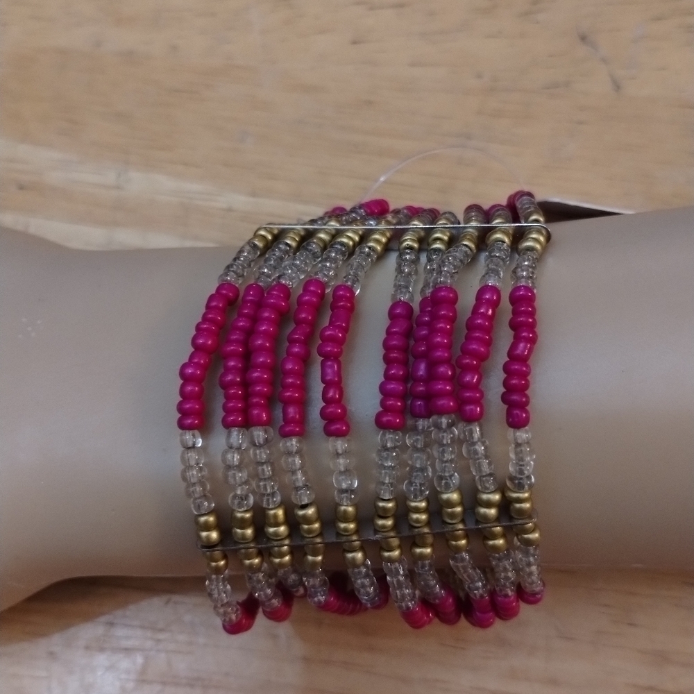 NWT My style women's multi strand pink bracelet